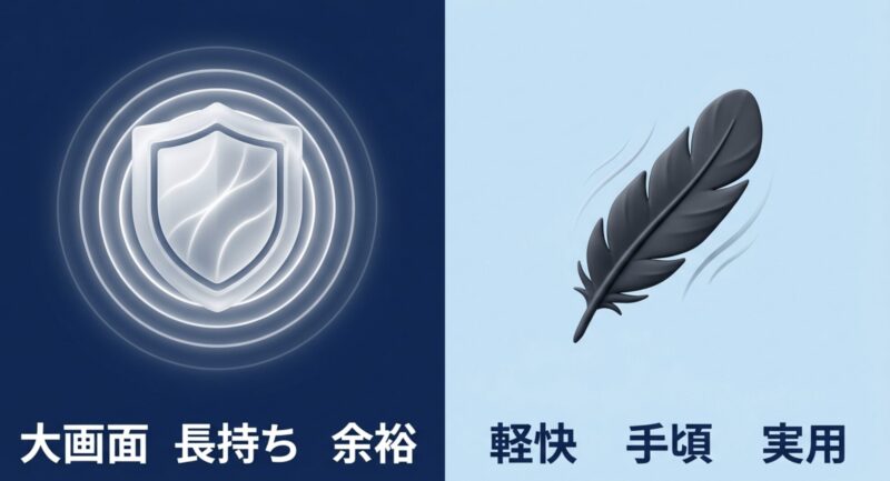 OPPO Reno13 Aの大画面・長持ち・余裕と、9Aの軽快・手頃・実用の比較