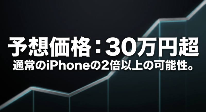 予想価格は30万円超で、通常のiPhoneの2倍以上になる可能性