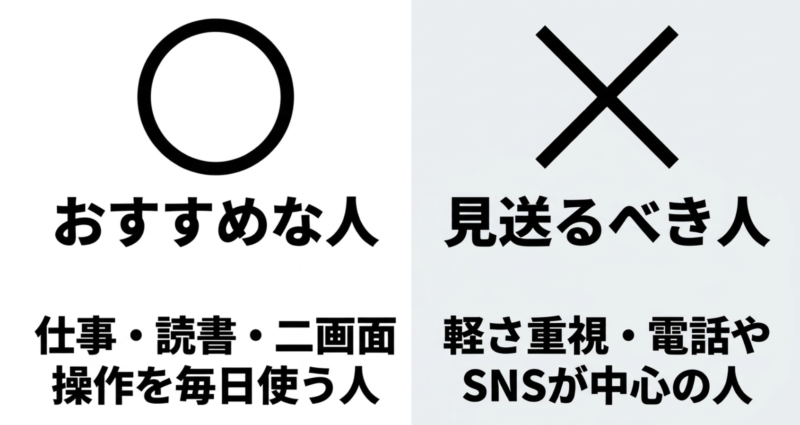 iPhone Duoがおすすめな人（仕事・読書・二画面操作）と見送るべき人（軽さ重視・電話・SNS中心）のまとめ