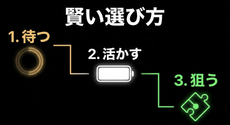 iPhone 18の充電器選びで無駄を減らすための待つ・活かす・狙うの3ステップをまとめた図解